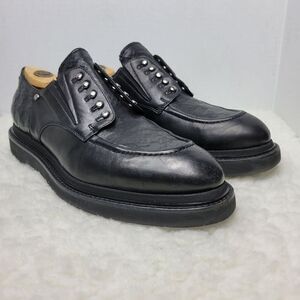 Cesare Paciotti Mens Shoes Size 7 US  Black DM Livetech Lace Less Derby 46534